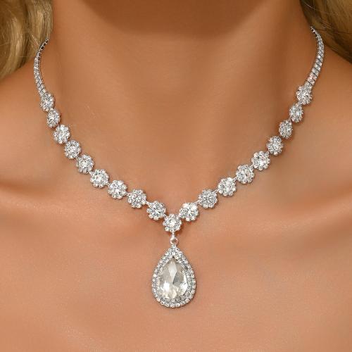 Muince Prás, plátáilte, jewelry faisin & le rhinestone, dathanna níos mó le haghaidh rogha, nicil, luaidhe & caidmiam saor in aisce, Díolta De réir PC