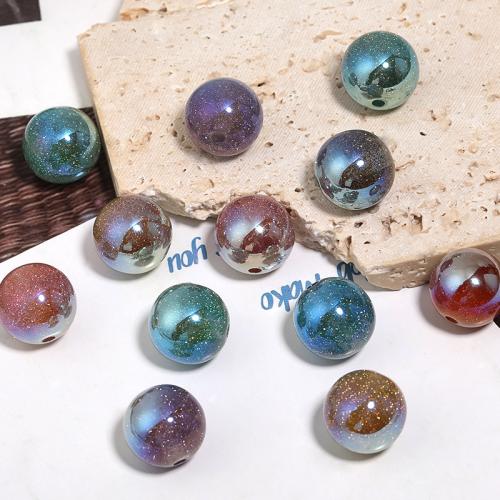 Perline acriliche Jewelry, acrilico, placcato color oro, DIY, Colore casuale, 200PC/borsa, Venduto da borsa