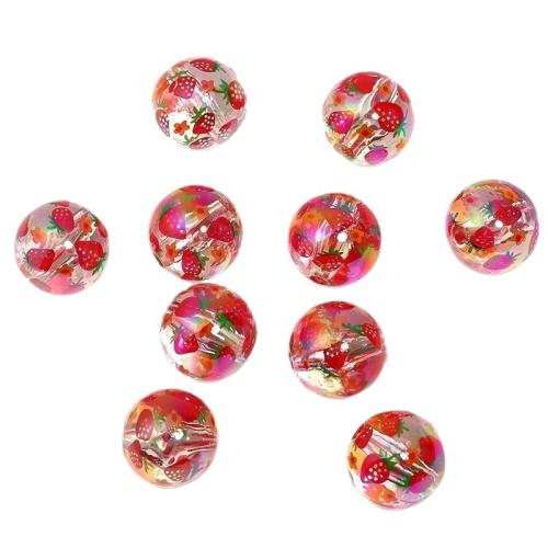 Perlen in Perlen Acrylperlen, Acryl, goldfarben plattiert, DIY & mit Strass, keine, 200PCs/Tasche, verkauft von Tasche