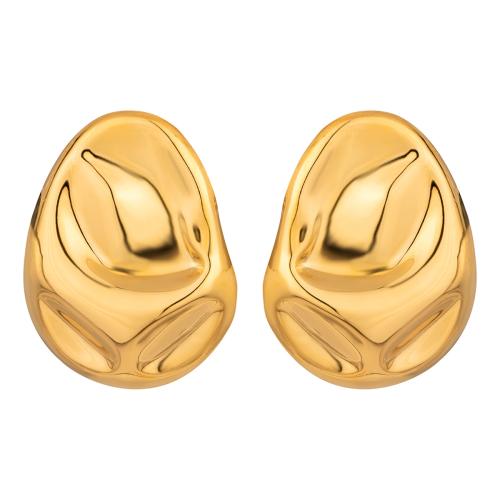 Roestvrij staal Stud Earrings, 304 roestvrij staal, 18K verguld, mode sieraden & voor vrouw, Verkocht door PC