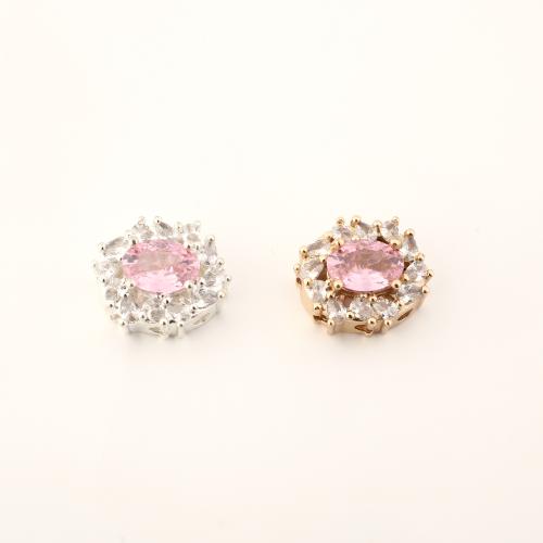 Cubic Zirconia Micro Pave Brass Pendant DIY & micro pave cubic zirconia Sold By PC