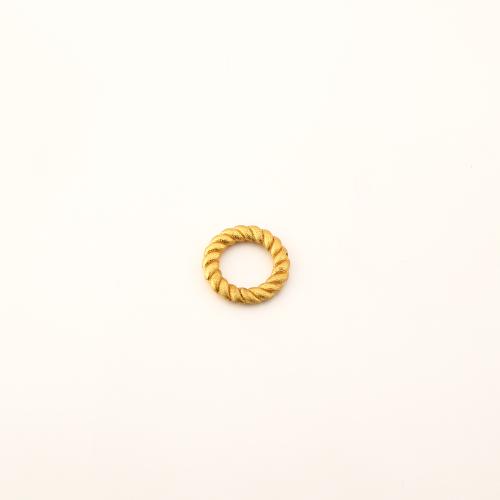 Ορείχαλκος Η σύνδεση Ring, DIY, χρυσαφένιος, 9.50x9.50x1.50mm, Sold Με PC