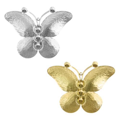 Stainless Steel Animal Pendants 304 Stainless Steel Butterfly plated DIY Sold By Bag