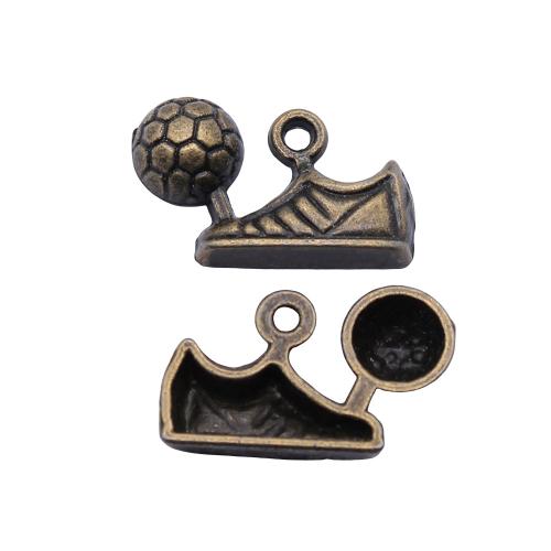 Zinc Alloy Shoes Pendants plated DIY antique bronze color Sold By Bag