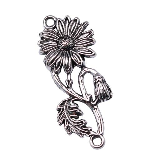 Zinek Connector, Květina, á, DIY & dutý, 38x15mm, Prodáno By PC