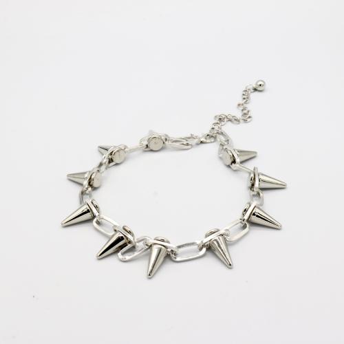 alliage de zinc collier, Placage, with rivet stud & le style de punk & unisexe, plus de couleurs à choisir, Longueur Environ 17-18 pouce, Vendu par PC