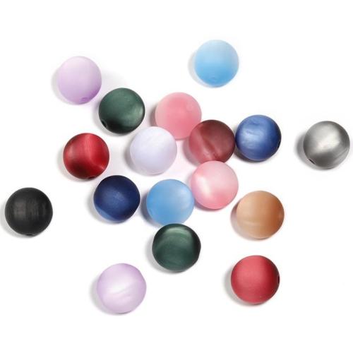 Frostad akryl pärlor, guldfärg pläterade, DIY & frosted, fler färger för val, 200PC/Bag, Säljs av Bag