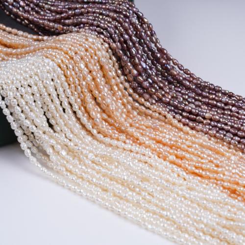 Grânulos de pérolas  cultivadas de água doce  de froma de arroz, Pérolas de água doce, DIY, Mais cores pare escolha, 2.8-3.2mm, vendido para 36 cm Strand