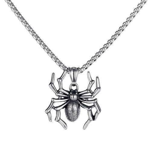 Collar de acero inoxidable de la joyería, acero inoxidable 304, Araña, chapado, diferentes estilos para la opción & para hombre, color original, Vendido por UD