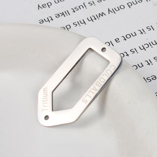 Stainless Steel priključak, 304 nehrđajućeg čelika, srebrne boje pozlaćen, možete DIY, srebro, 22.88x1.38x43.21mm, Prodano By PC