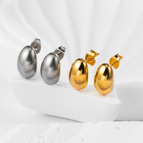 Roestvrij staal Stud Earrings, 304 roestvrij staal,  , plated, mode sieraden, meer kleuren voor de keuze, Verkocht door pair