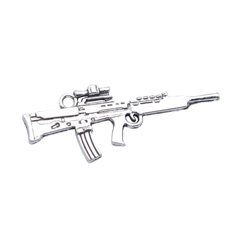 Zinc Alloy Gun Pendants plated DIY antique silver color Sold By PC
