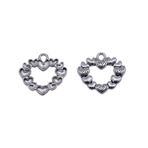 Zink Alloy Hjärta Hängen, plated, DIY & ihålig, Säljs av PC
