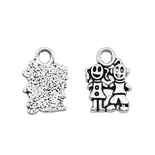 Character Shaped Zinc Alloy Pendants, liga de zinco, banhado, DIY, vendido por PC