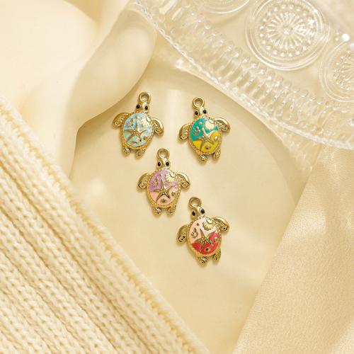 Nerezová ocel zvířat Přívěsky, 304 Stainless Steel, barva pozlacený, DIY & smalt, více barev na výběr, 10PC/Bag, Prodáno By Bag