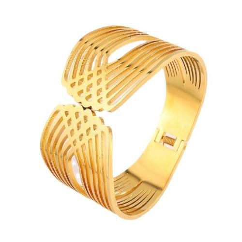 Bracelet en acier inoxydable, Acier inoxydable 304, Placage, bijoux de mode & pour femme & creux, doré, Vendu par PC