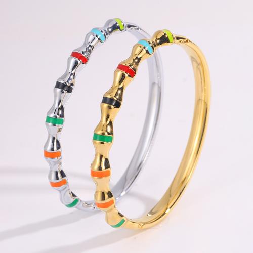 Bracelet en acier inoxydable, Acier inoxydable 304, Placage, bijoux de mode & pour femme & émail, plus de couleurs à choisir, Vendu par PC
