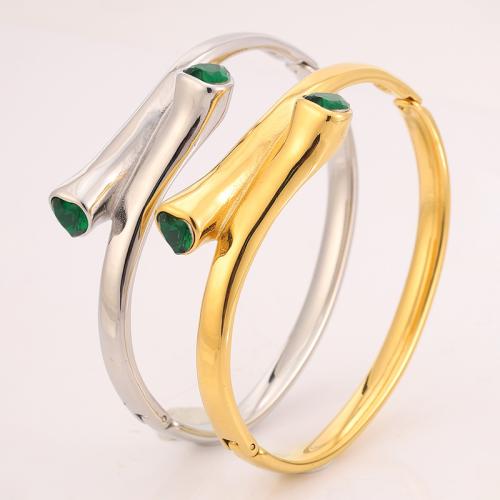 Bracelet en acier inoxydable, Acier inoxydable 304, Placage, bijoux de mode & unisexe & avec strass, plus de couleurs à choisir, Vendu par PC