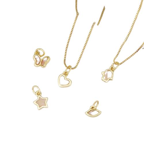 Wisiorki z muszli, Mosiądz, ze Muszla, Powlekane, DIY, złoty, bez zawartości niklu, ołowiu i kadmu, sprzedane przez PC