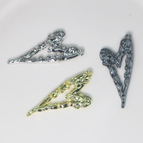Zinc Alloy Heart Pendants plated DIY Sold By PC