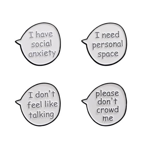 smalt Brož, Zinek, unisex & různé designy pro výběr, černý, Prodáno By PC