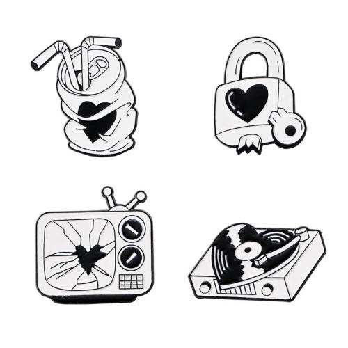 smalt Brož, Zinek, unisex & různé styly pro výběr, černý, Prodáno By PC