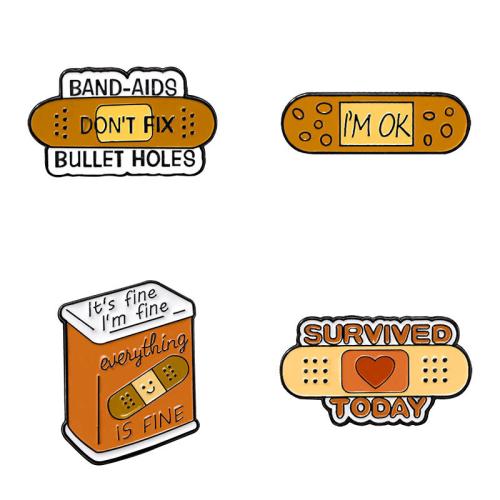 smalt Brož, Zinek, unisex & různé styly pro výběr, černý, Prodáno By PC