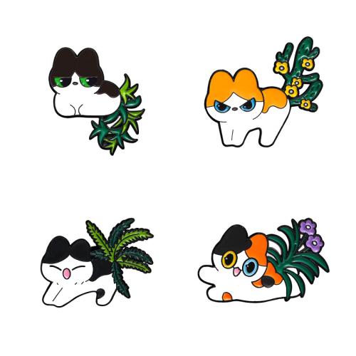 smalt Brož, Zinek, Kočka, unisex & různé styly pro výběr, černý, Prodáno By PC