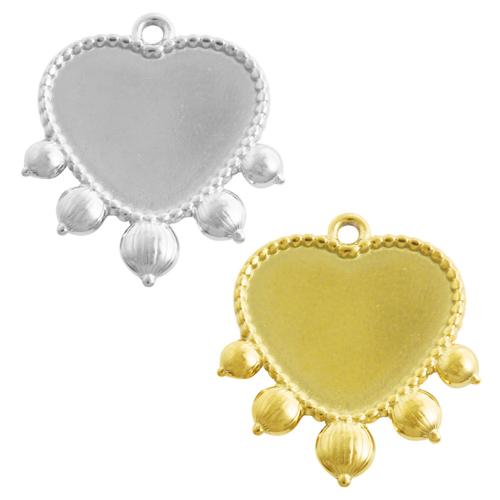 Base de Colgante en Acero Inoxidable, acero inoxidable 304, Corazón, chapado, Bricolaje, más colores para la opción, 10PCs/Bolsa, Vendido por Bolsa