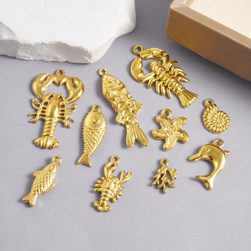 Rostfritt stål Animal Hängen, 304 rostfritt stål, plated, DIY, fler färger för val, 10PC/Bag, Säljs av Bag