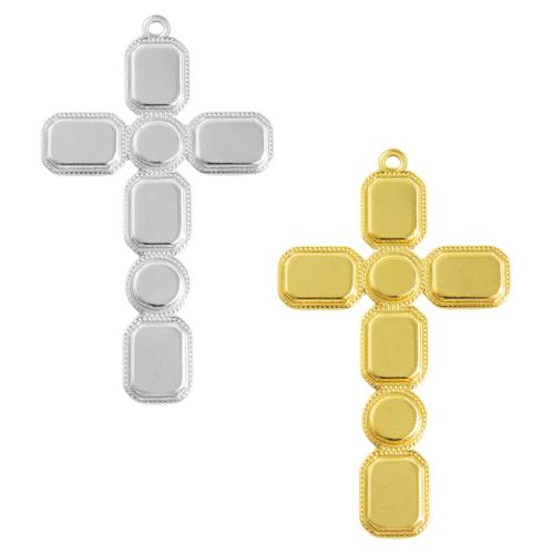 Nerezová ocel Přívěsek Nastavení, 304 Stainless Steel, Kříž, DIY, více barev na výběr, 10PC/Bag, Prodáno By Bag