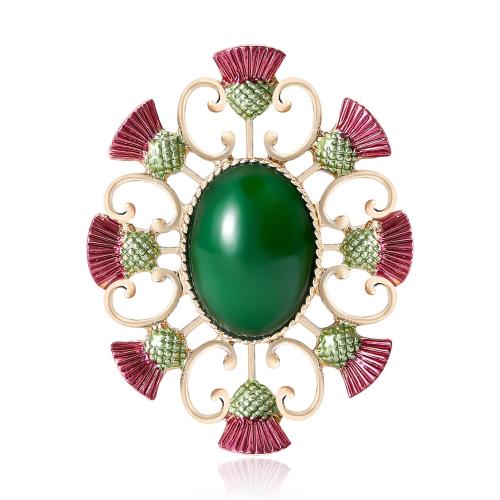 pryskyřice Brož, Zinek, s Pryskyřice, á, módní šperky & smalt, smíšené barvy, Prodáno By PC