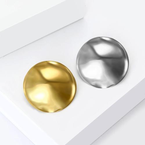 304 Stainless Steel Brooch Round plated fashion jewelry Sold By PC