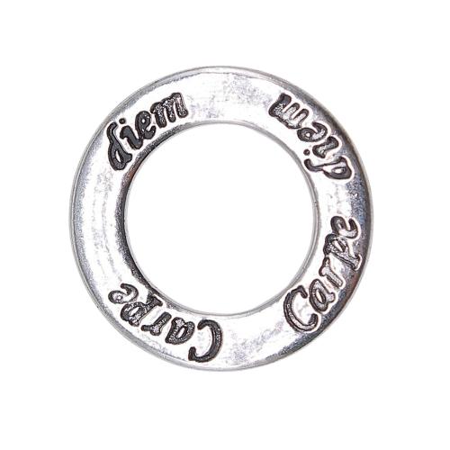 Zink-Aluminium-Anhänger, Zinklegierung, rund, plattiert, DIY, verkauft von PC