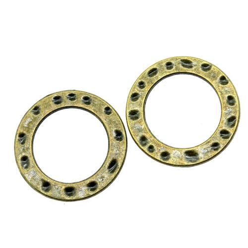 Pendentifs en alliage de zinc, Rond, Placage, DIY, couleur bronze antique, Vendu par PC