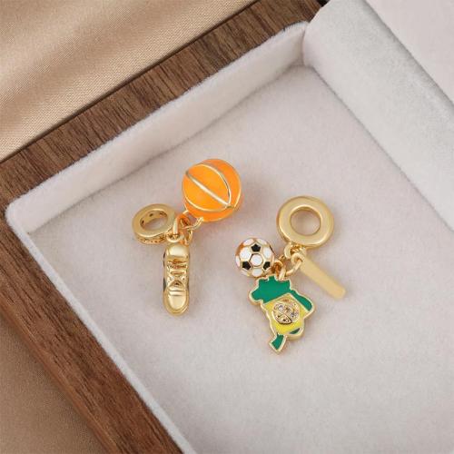 Cubique Pendentif en laiton zircon pavent, Placage, DIY & pavé de micro zircon & émail, plus de couleurs à choisir, protéger l'environnement, sans nickel, plomb et cadmium, Vendu par PC