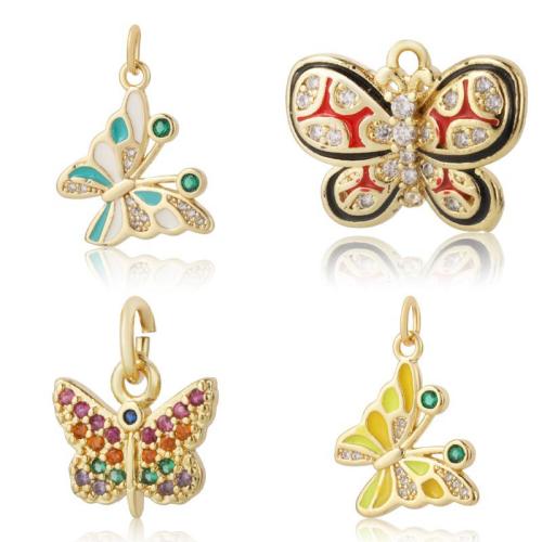 Cubic Zirconia Micro Pave bronze Pingente, cobre, banhado, DIY & micro pavimento em zircônia cúbica, Mais cores pare escolha, níquel, chumbo e cádmio livre, vendido por PC