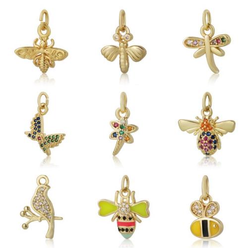 Cubique Pendentif en laiton zircon pavent, Placage, DIY & pavé de micro zircon, plus de couleurs à choisir, protéger l'environnement, sans nickel, plomb et cadmium, Vendu par PC