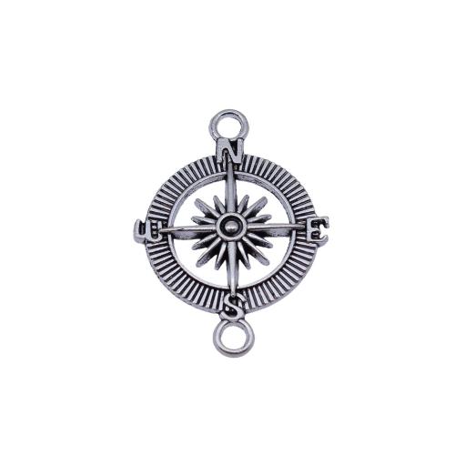 Zinc Alloy Connector plated DIY & hollow antique silver color Sold By PC