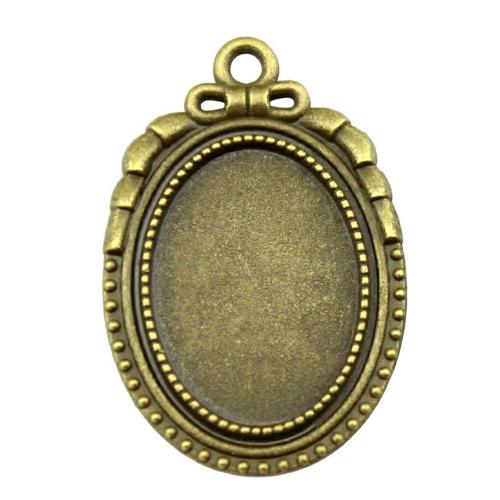 Zinc Alloy Pendant Cabochon Setting plated DIY Inner Approx Sold By PC