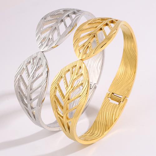 Acier inoxydable 304 bracelet manchette, Placage, bijoux de mode & pour femme & creux, plus de couleurs à choisir, Vendu par PC