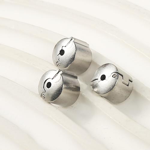 Rostfritt stål Lås Resultat, 304 rostfritt stål, silver pläterad, DIY, silver, 8.97x8.88x8.88mm, Säljs av PC