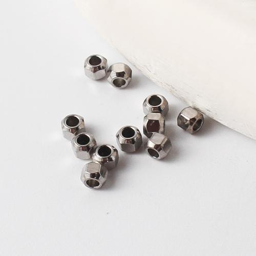 Rostfritt stål pärlor, 304 rostfritt stål, silver pläterad, DIY, silver, 3.01x2.64x2.64mm, Säljs av PC