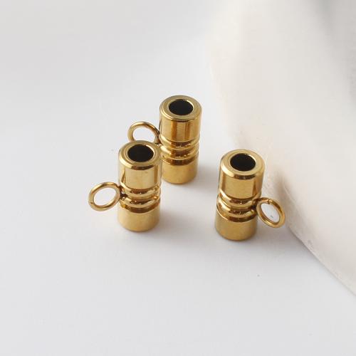 Stainless Steel Bail Beads 304 Stainless Steel gold color plated DIY golden Inner Approx 1.3mm Sold By PC