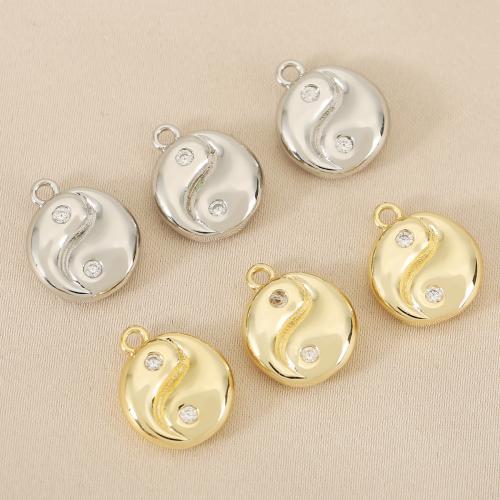 Cubique Pendentif en laiton zircon pavent, Placage, DIY & pavé de micro zircon, plus de couleurs à choisir, protéger l'environnement, sans nickel, plomb et cadmium, 10PC/sac, Vendu par sac