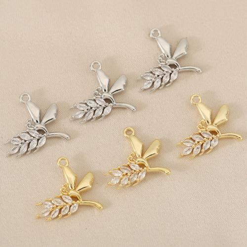 Cubique Pendentif en laiton zircon pavent, Placage, DIY & pavé de micro zircon, plus de couleurs à choisir, protéger l'environnement, sans nickel, plomb et cadmium, 10PC/sac, Vendu par sac