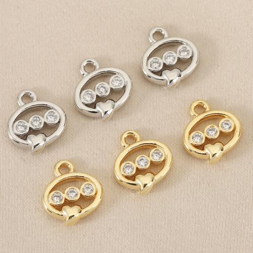 Cubique Pendentif en laiton zircon pavent, Placage, DIY & pavé de micro zircon, plus de couleurs à choisir, protéger l'environnement, sans nickel, plomb et cadmium, 10PC/sac, Vendu par sac