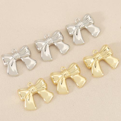 Mosaz Šperky Přívěsky, Bowknot, á, DIY, více barev na výběr, nikl, olovo a kadmium zdarma, 10PC/Bag, Prodáno By Bag