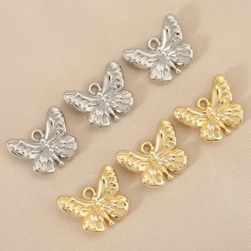 Brass Jewelry Pendants Butterfly plated DIY nickel lead & cadmium free Sold By Bag