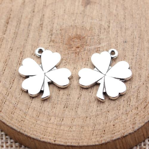 Liga de zinco Clover Pendant, Trevo de quatro folhas, banhado, DIY, Mais cores pare escolha, vendido por PC